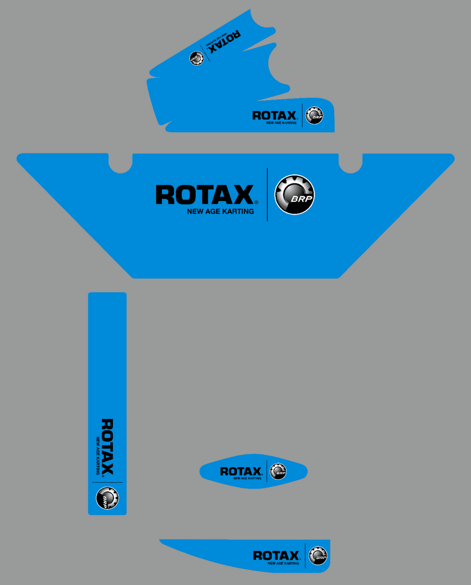 Fluorescent Blue Replica European Rotax Max Radiator Stickers