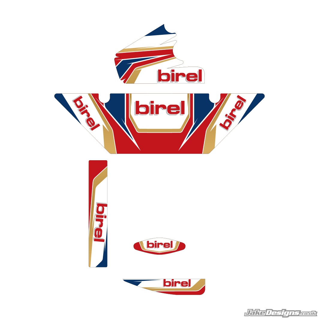 Birel Replica (European) Rotax Max Radiator Stickers (Birel Logo) (201 ...