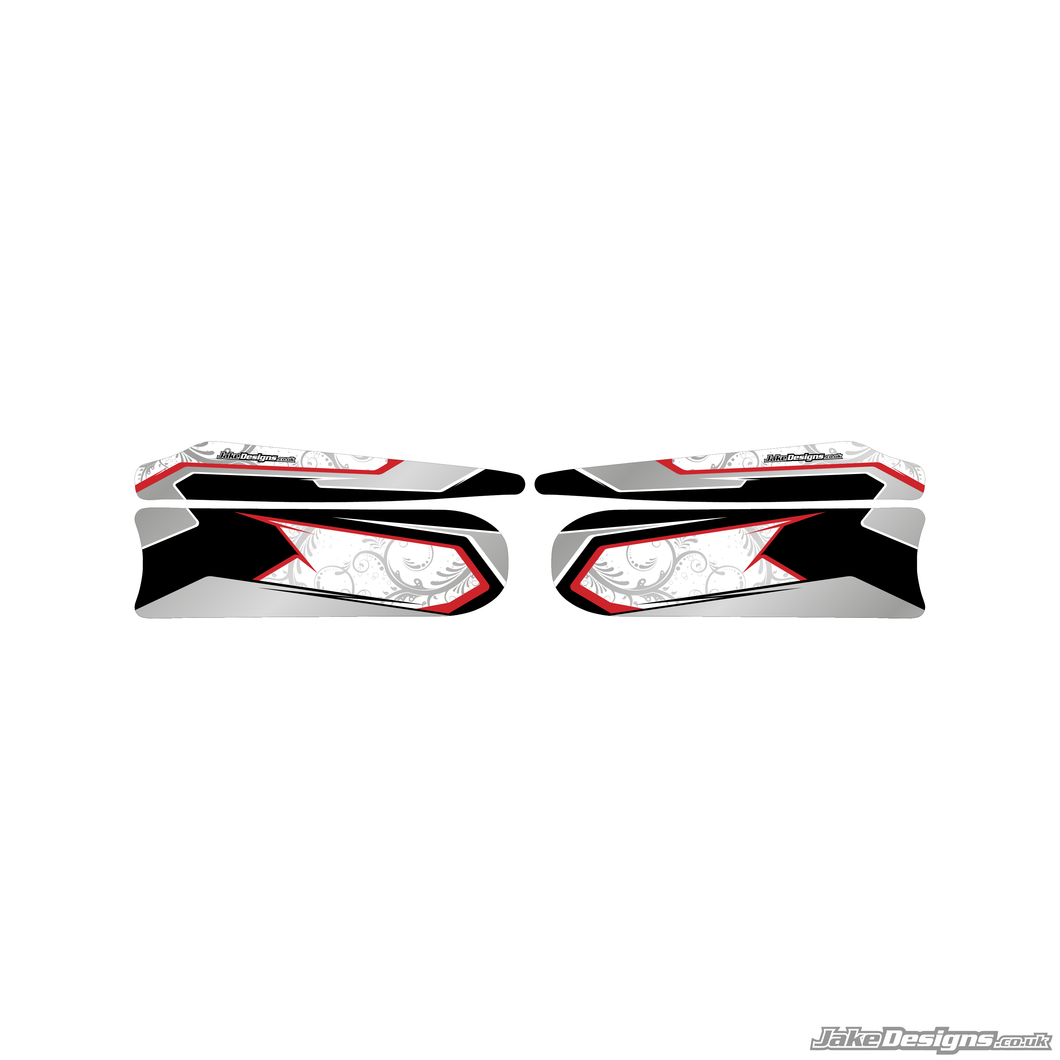 Floral Style Custom Set Of Sidepods Sticker