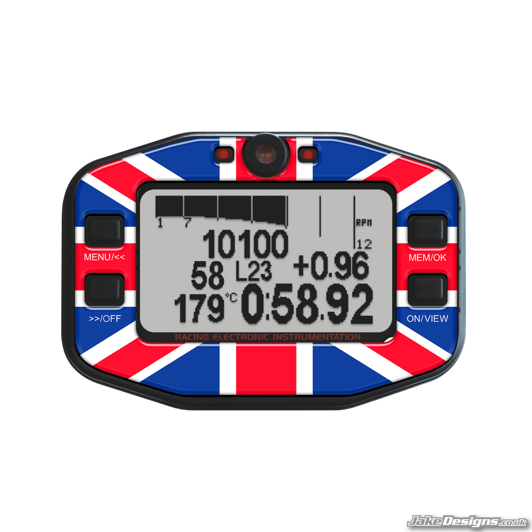 Union Jack Style Mychron 4 Gel Sticker