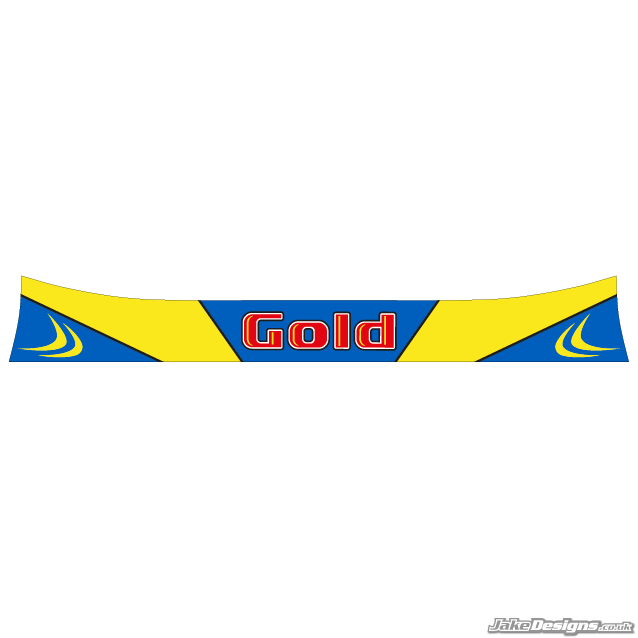 GOLD Style Visor Stickers