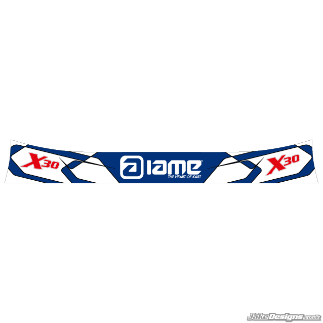 IAME X30 Style Visor Stickers