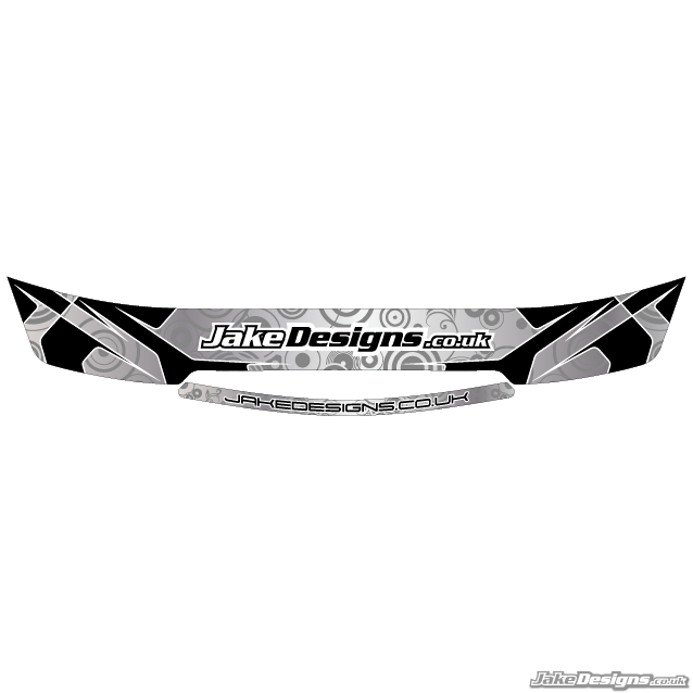 JakeDesigns Style Visor Stickers (Black & Chrome)