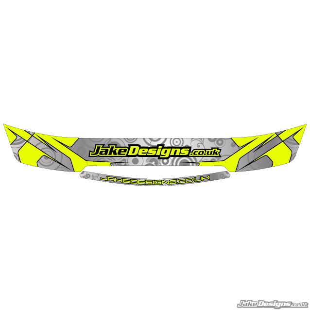 JakeDesigns Style Visor Stickers (Fluorescent Yellow & Chrome)