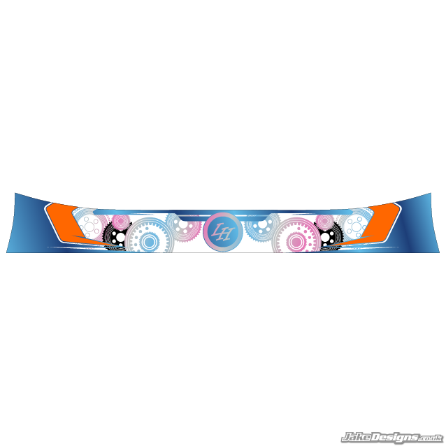 LH (Lewis Hamilton) Style Visor Stickers (2014)