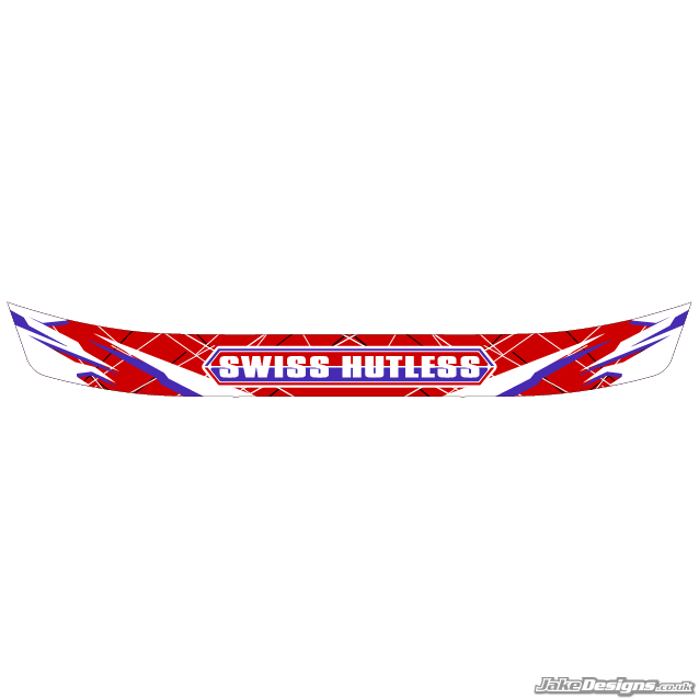 Swiss Hutless Style Visor Stickers